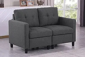 Loveseat Sofa 52’’ Small Loveseat Couch for Small Spaces 2 Seater Modular Sectional Couches for Living Room Bedroom