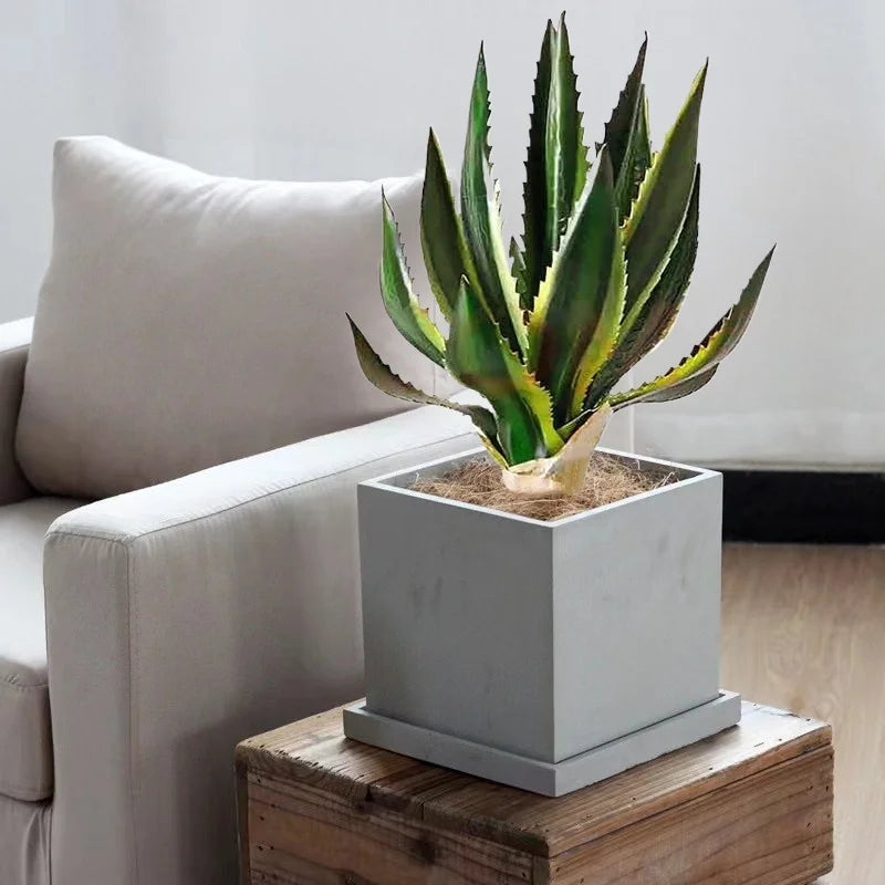 Artificial Aloe Vera Fake Succulents Simulated Agave Green Tropical Leaves Garden Balcony Office Christmas Party Home