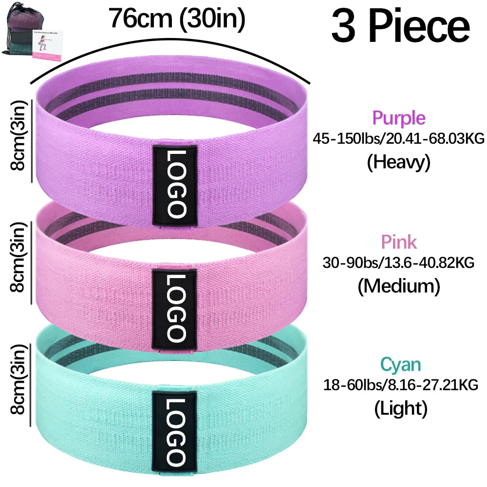 Fabric Booty Bands Long Resistance Bands Workout Butt Legs Pull Up Exercise Elastic Stretch Bands Home Gym Fitness