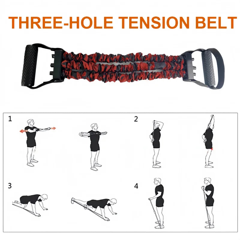 Chest Expander Resistance Band Elastic Pull Rope Strength Trainer Home Gym Fitness Equipment Adjustable Dumbbell Chest