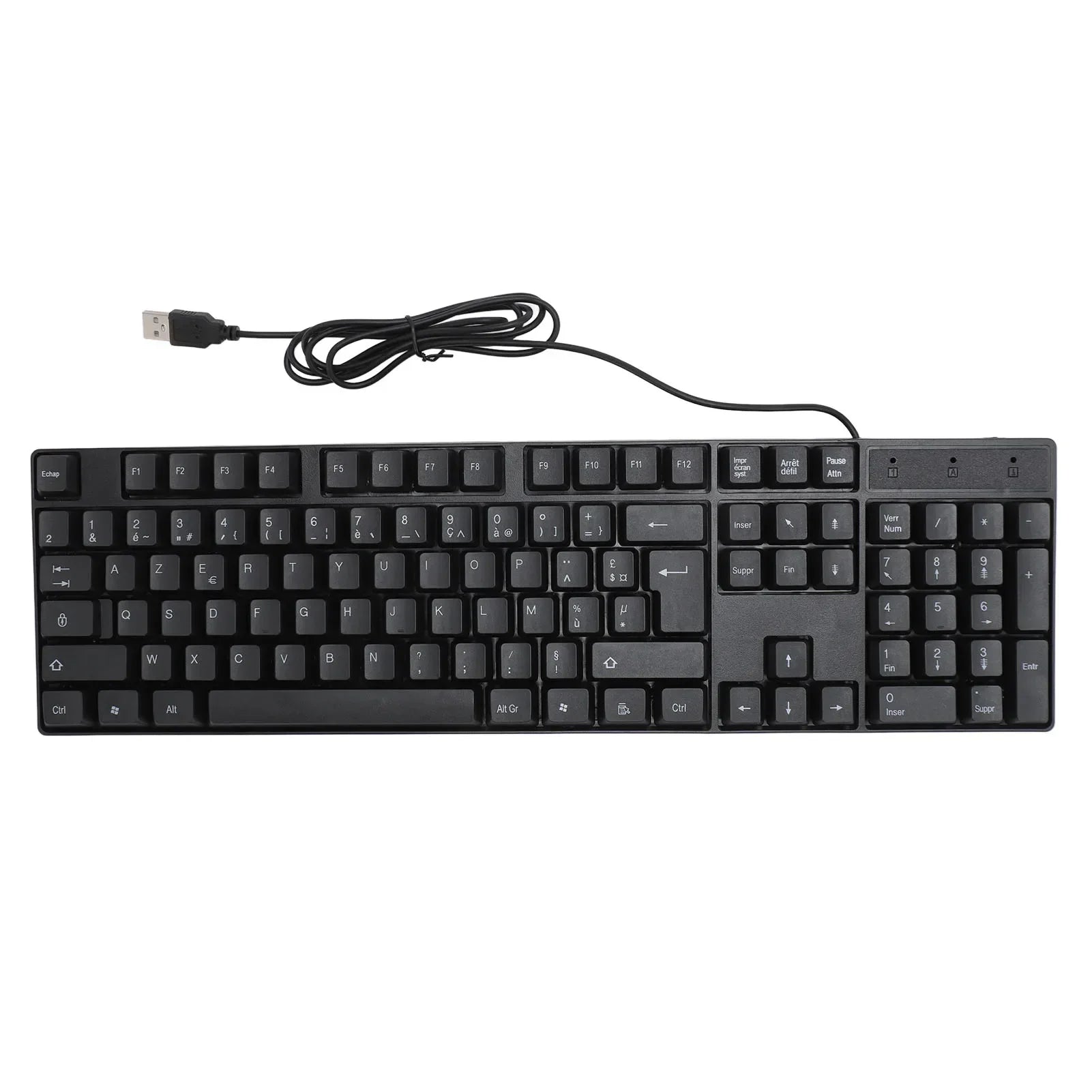 104 Keys USB Wired Keyboard English/Russian/Spanish/French Language Ergonomic Design Gaming Keyboard for Office Laptops