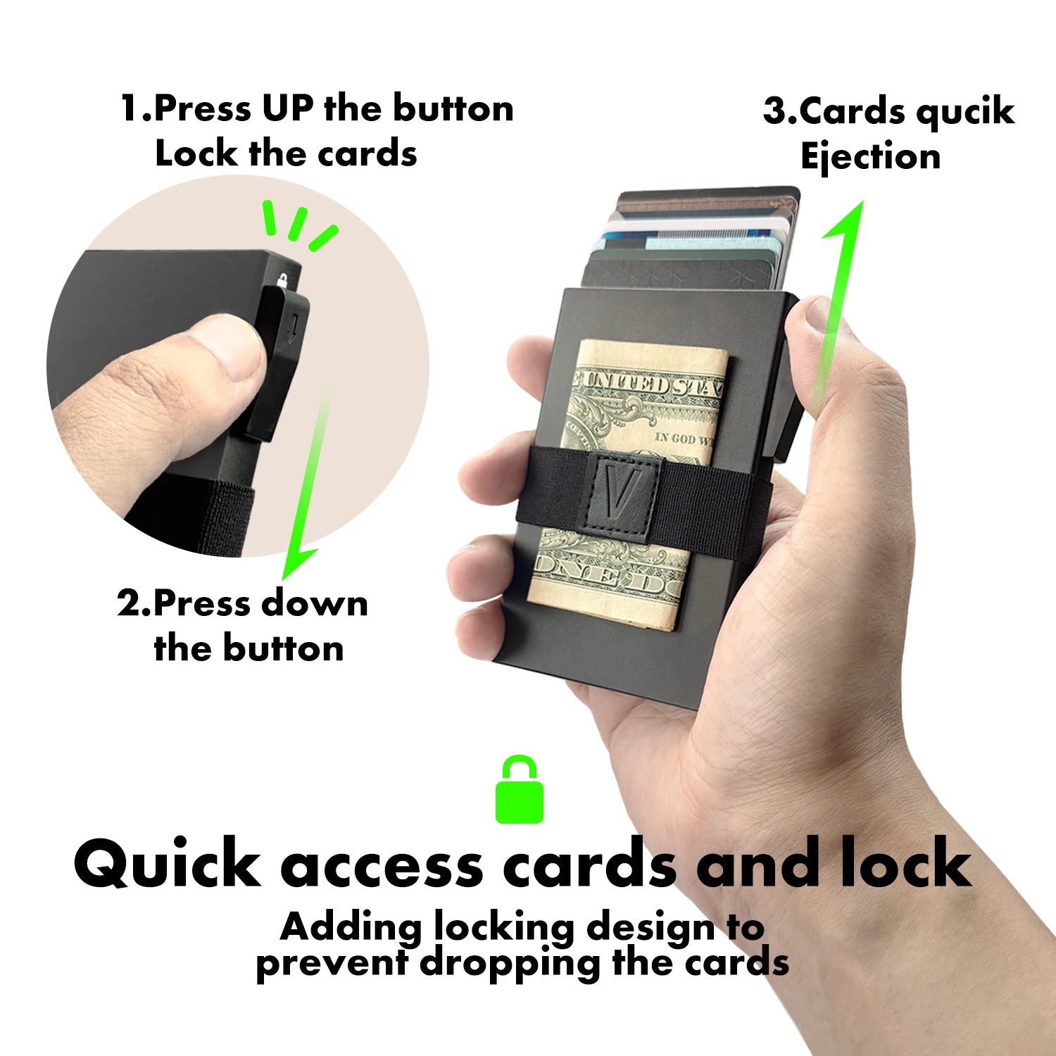 Smart Airtag Wallet Men: Metal Wallet with Airtag Holder - AirTag Wallet for Men Airtag Slim Minimalist Pop Up Card