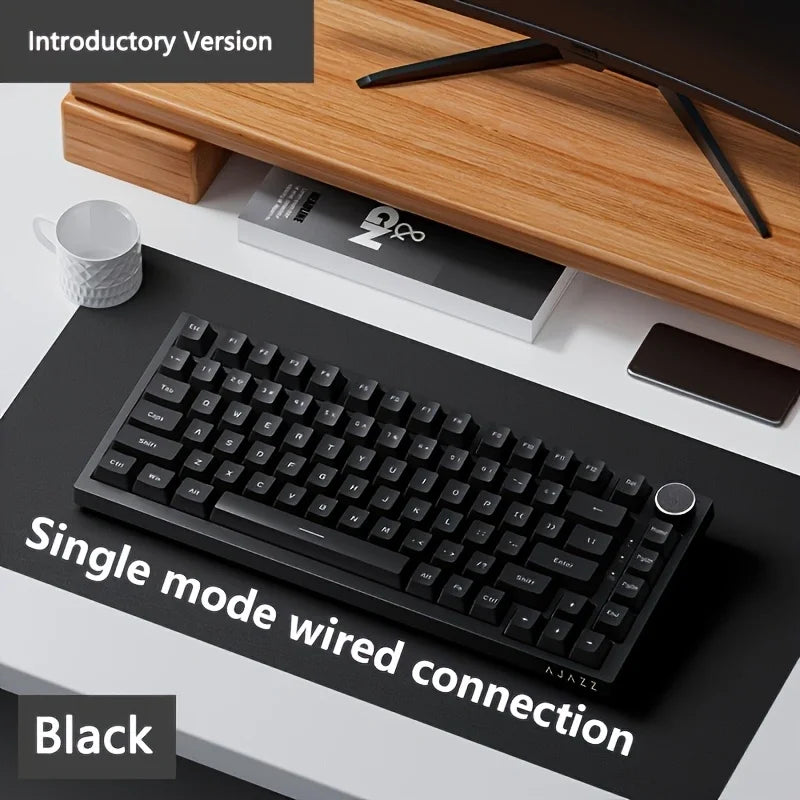 Ajazz Ak820 RGB Tri-Mode Gaming Mechanical Keyboard 82 Key Bluetooth 2.4GHz Wireless Gamer Keyboard Custom Gasket