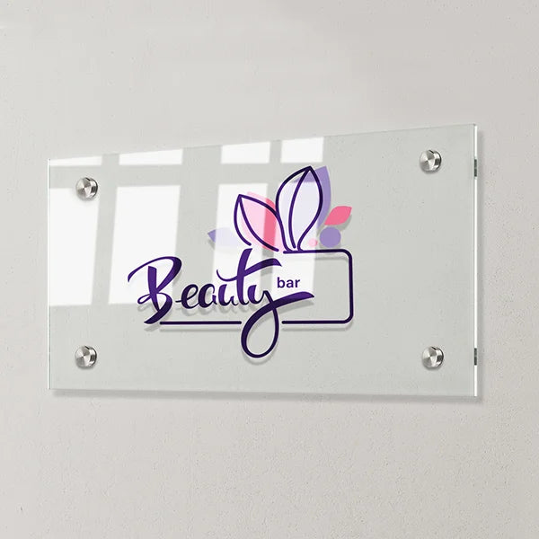 Custom Acrylic Business Logo Sign Personalized 3D Wall Plaque for Office Salon Storefront Laser Cut Company Name Plate