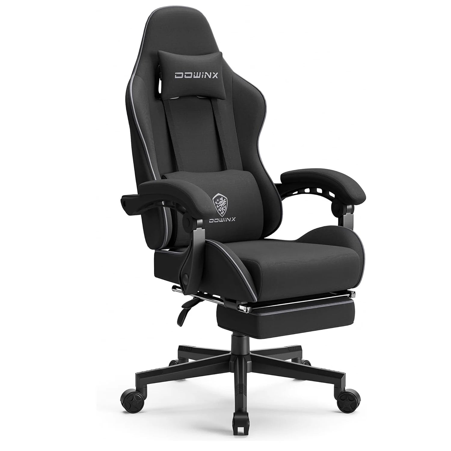 dowinx-gaming-chair-fabric-with-pocket-spring-cushion-game-chair-cloth-with-headrest-ergonomic-computer-chair-with-footrest