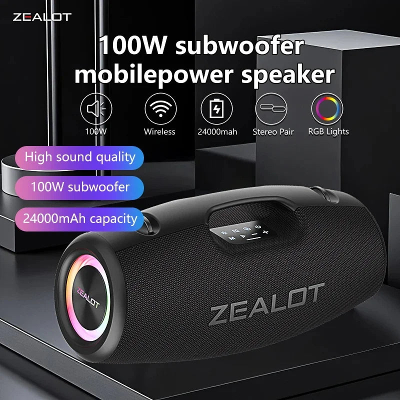 zealot-s78-100w-wireless-speakers-dsp-technology-dream-light-outdoor-portable-subwoofer-speaker-dual-pairing-24000mah