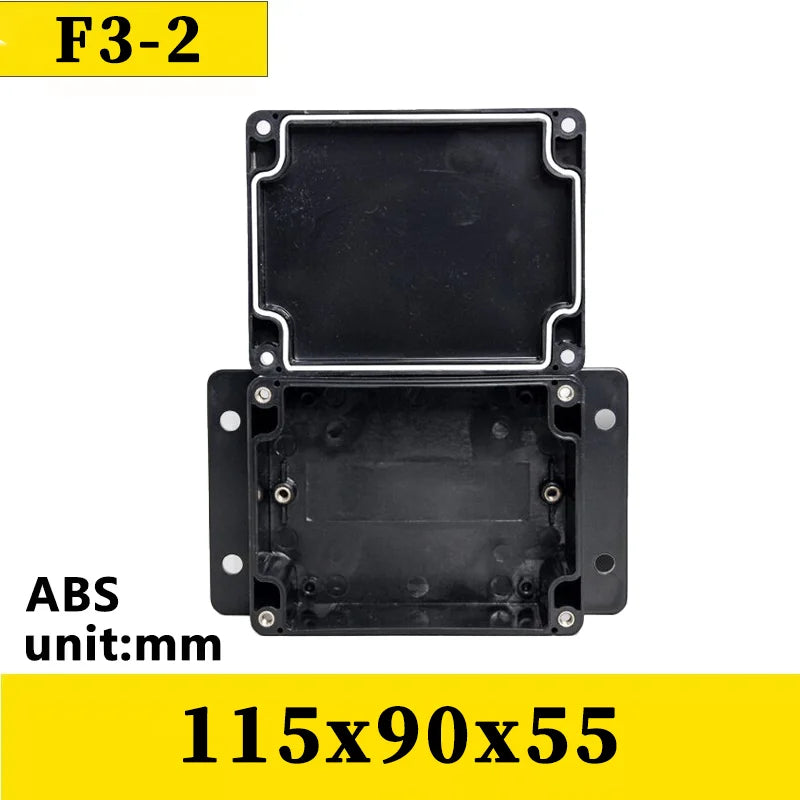 ABS Waterproof Box Electronic Safe Case Plastic Boxes Black Wire Junction Box Plastic Organizer IP67 Waterproof