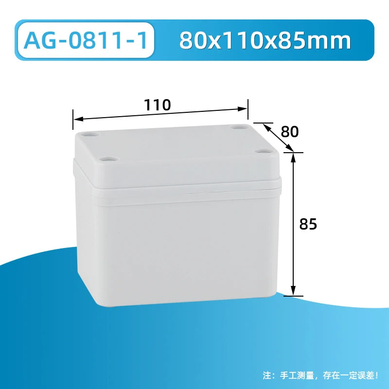 Outdoor waterproof power box ABS plastic IP67 electric control box DIY indoor wire shell connection cable branch