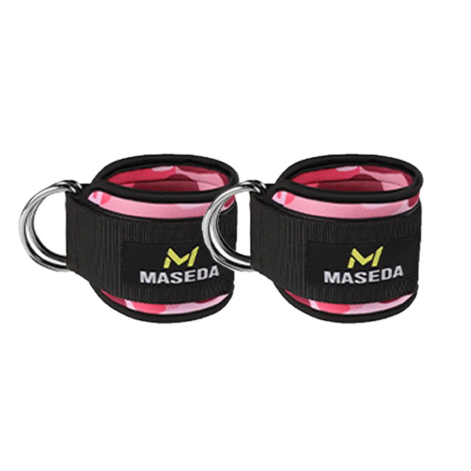 LOOGDEEL D-Ring Support Ankle Cuffs Resistance Bands Ankle Straps Fitness Yoga Leg Strength Safety Extensions Gym Guard