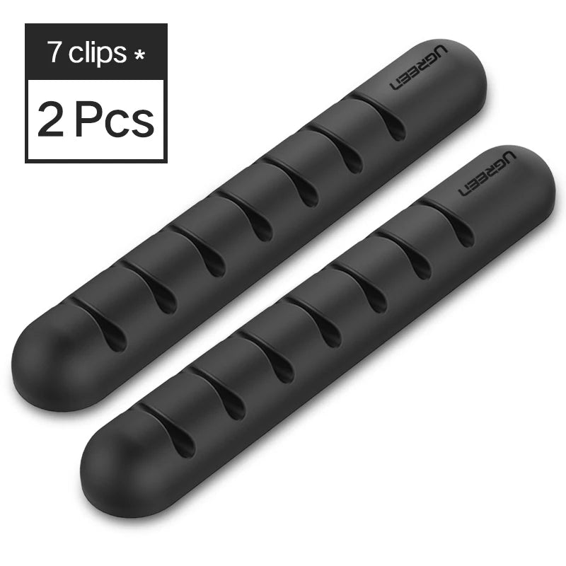 UGREEN Cable Organizer Silicone USB Cable Winder Flexible Cable Management Clips For Mouse Headphone Earphone Cable