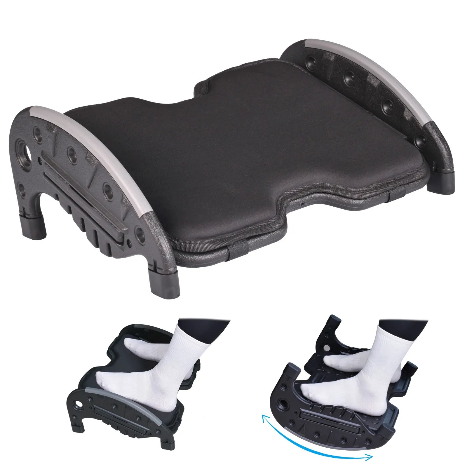 Foot Rest Stool for Under Desk at Work with Removable Soft Warm Foam Cushion Ergonomic Foot Stool with Massage Texture