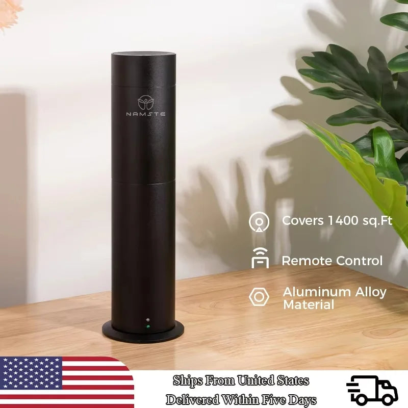Aroma Diffuser 360 Scents Up To 600 Sq Ft Column Perfume Air Purifier Metal Material 120ML Capacity Freshener Mini Pro