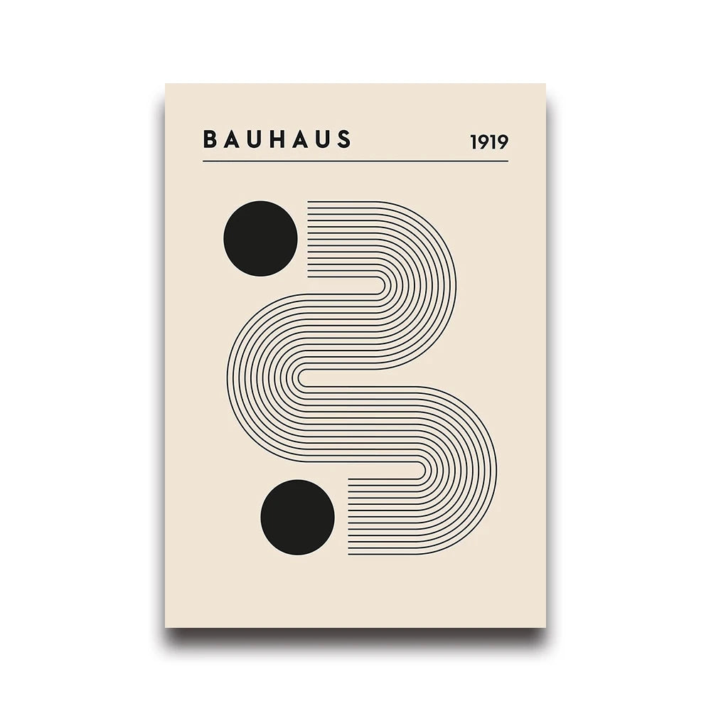 Green Bauhaus Abstract Geometric Canvas Prints Modern Creative Pattern Wall Art Poster for Home Office Living Room