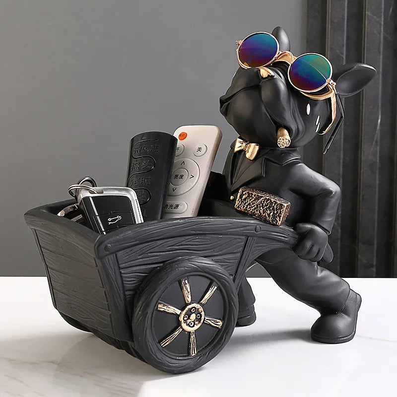 Dog Statue Storage Box Animal Ornament Resin Art Sculpture Figurine Home Decoration Home Decoration Study Ornament