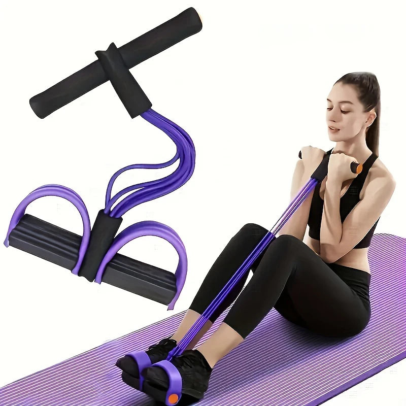 Six-Tube Tensioner Multi-Functional Household Fitness Yoga Abdominal Strengthening Resistance Band Tension Rope Sit-Up