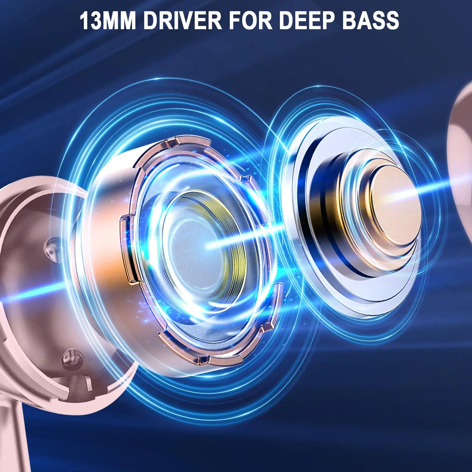 DRSAEC Wireless Earbuds Bluetooth 5.3 Ear Buds LED Power Display Headphones in-Ear Noise Cancelling Mic 40H Playback.