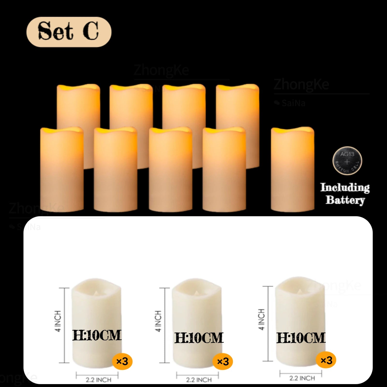 9-180pcs LED Candles with Flickering Flameless Candles Battery Operated Pillar Candles Wedding Decoration Candlelight