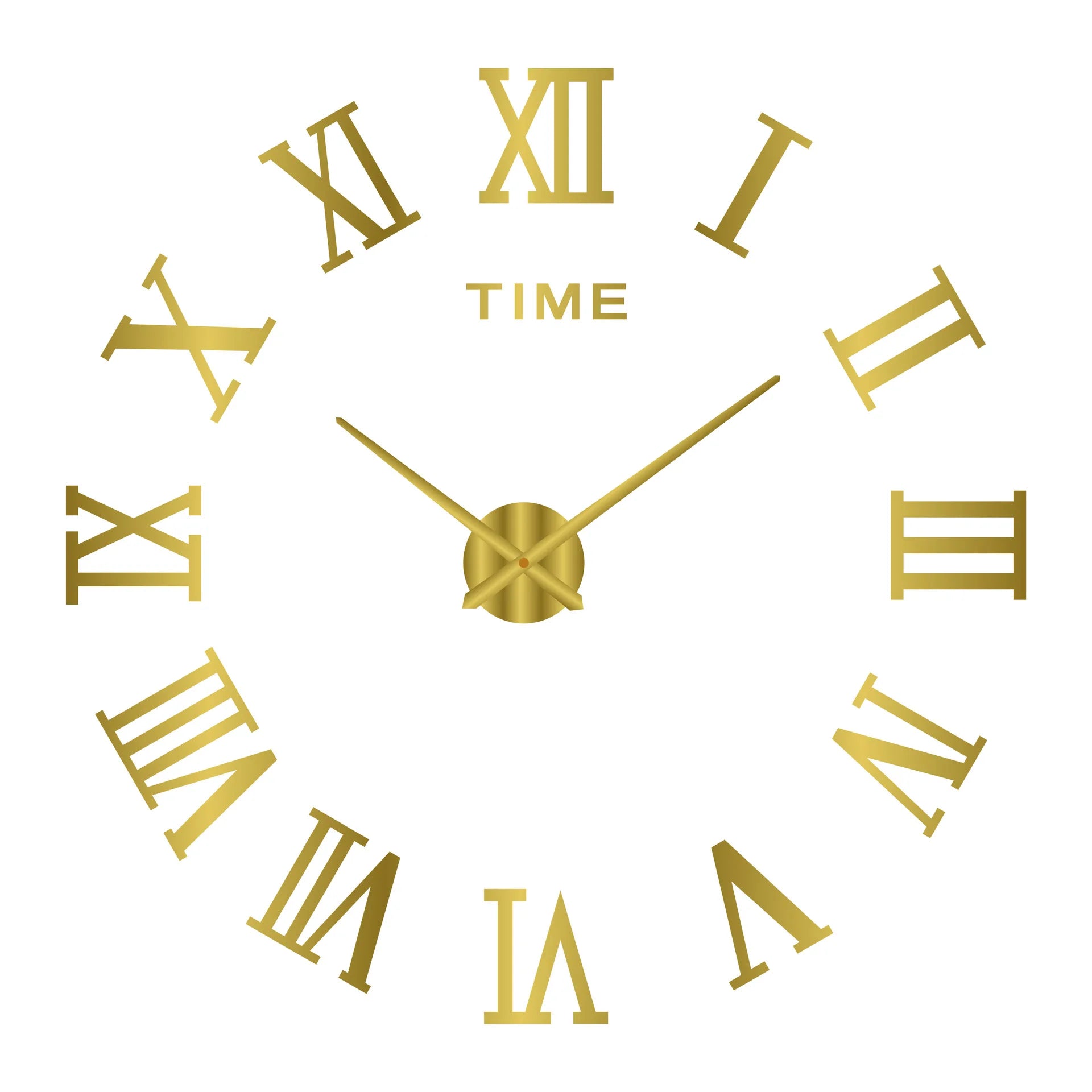 2D/3D Large Roman Numeral Acrylic Mirror Wall Clock Sticker Fashion DIY Quartz Clocks Watch Home Decoration Living Room