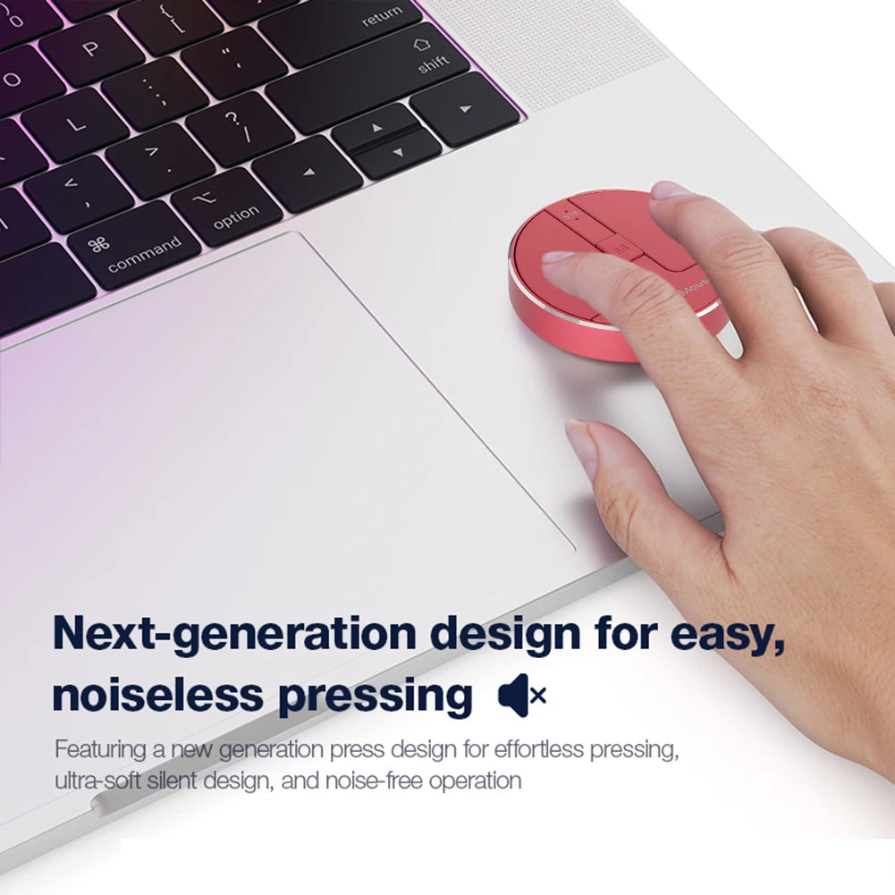 Ultra Thin Wireless Computer Mouse 3 Mode BT 5.2/2.4G/USB Mini Capacitive Mouse with USB Receiver for PC Laptop