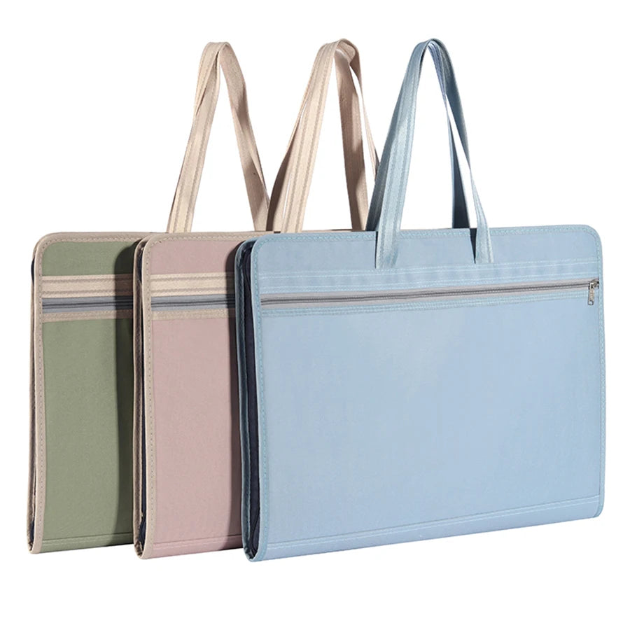 CT Nuclear Magnetic Pack Oxford Cloth A3 File Folder Students Test Paper Clip 13Layers Portable Organ Bag Large Capacity