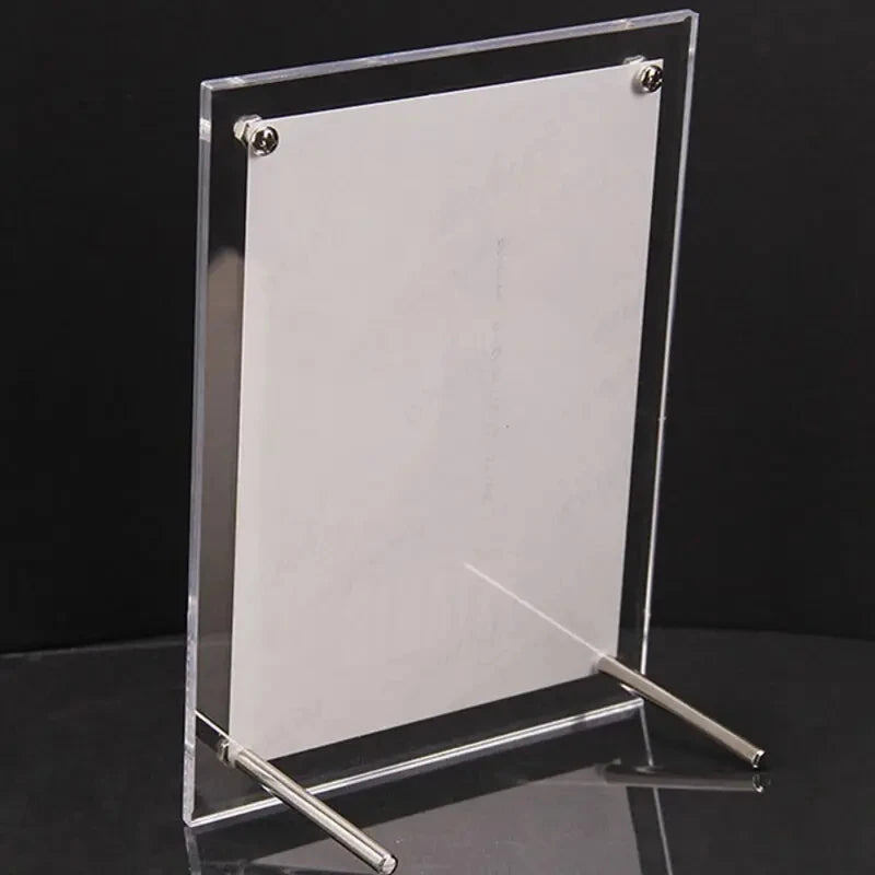 Transparent acrylic frame box inner frame picture display rack living room and office transparent acrylic frame home