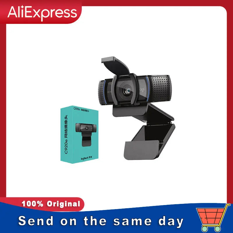 Logitech C920e HD Pro Webcam Widescreen Video Chat Recording USB Smart 1080p Web Camera For Computer C920 Upgrade