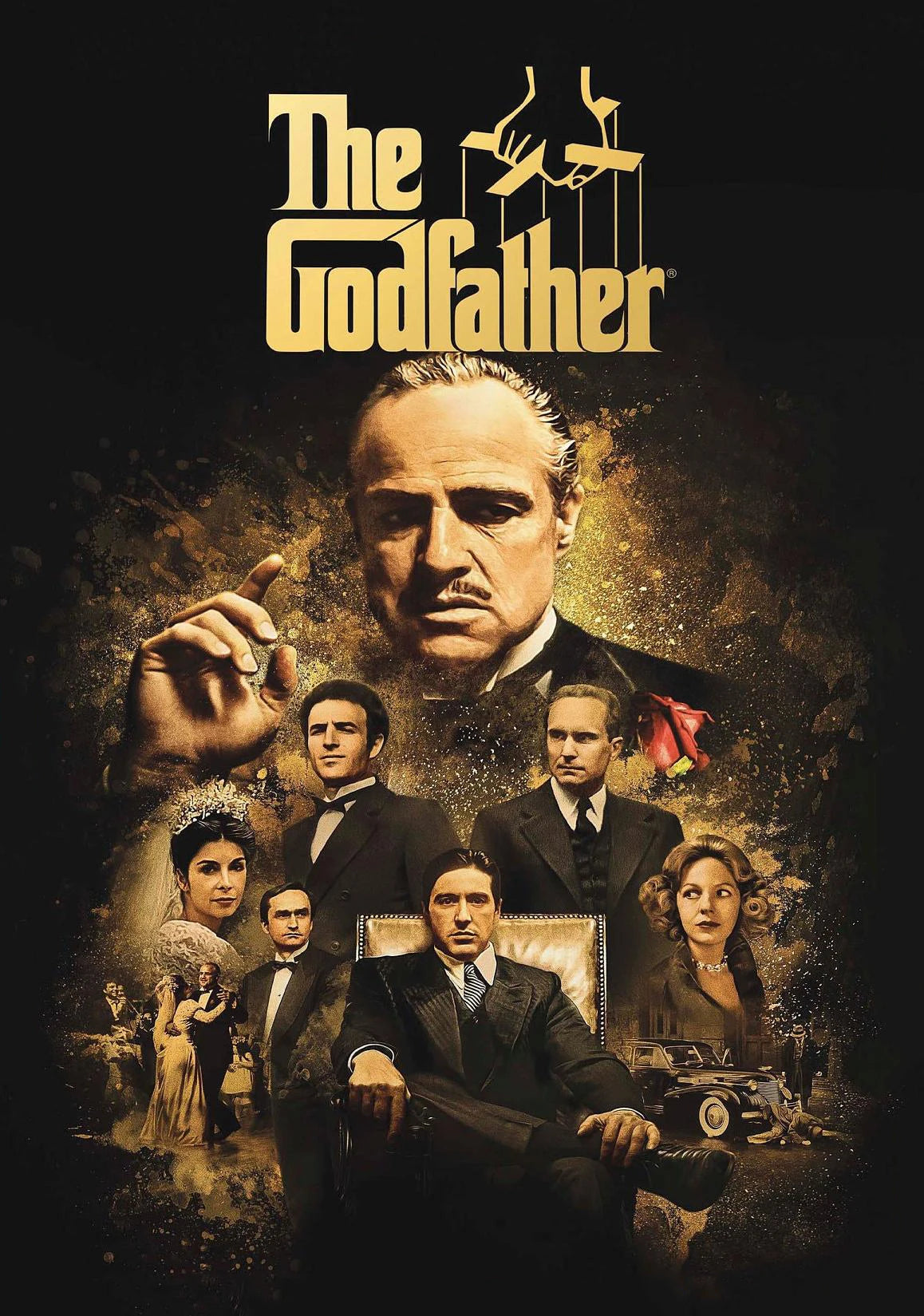 Hot Movie The Godfather Posters Prints Canvas Painting Wall Art Picture Living Room Cinema Office Home Decor - nn-15
