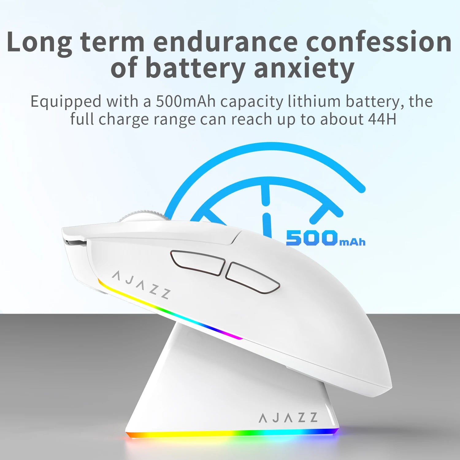 AJAZZ AJ139 V2 MC Wireless Mouse Three-Mode Gaming Office Professional Right-Hand Gaming Magnetic Stand Charger PAW3395