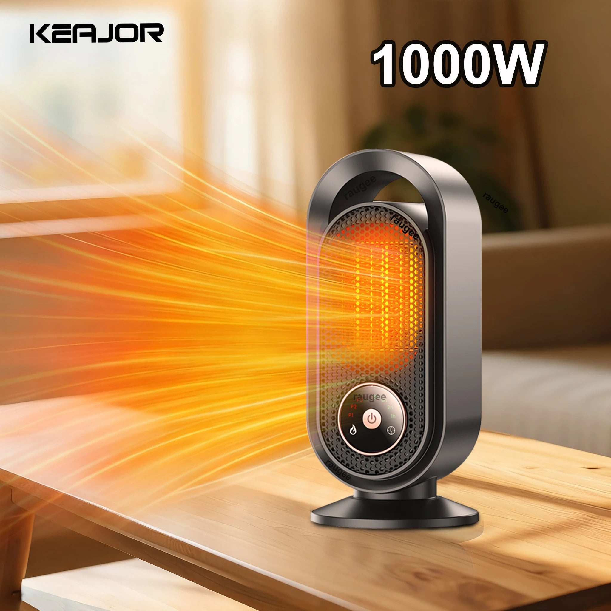 Electric Heater 1000W Portable Fan Heater Mini Desktop Hot Air Blower Home Bedroom Office Fast Heating Warmer Fan Space