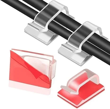 10/30PCS Self-adhesive Cable Organizer Clips Wire Winder Holder Earphone Mouse Cord Clip Protector Cable Management