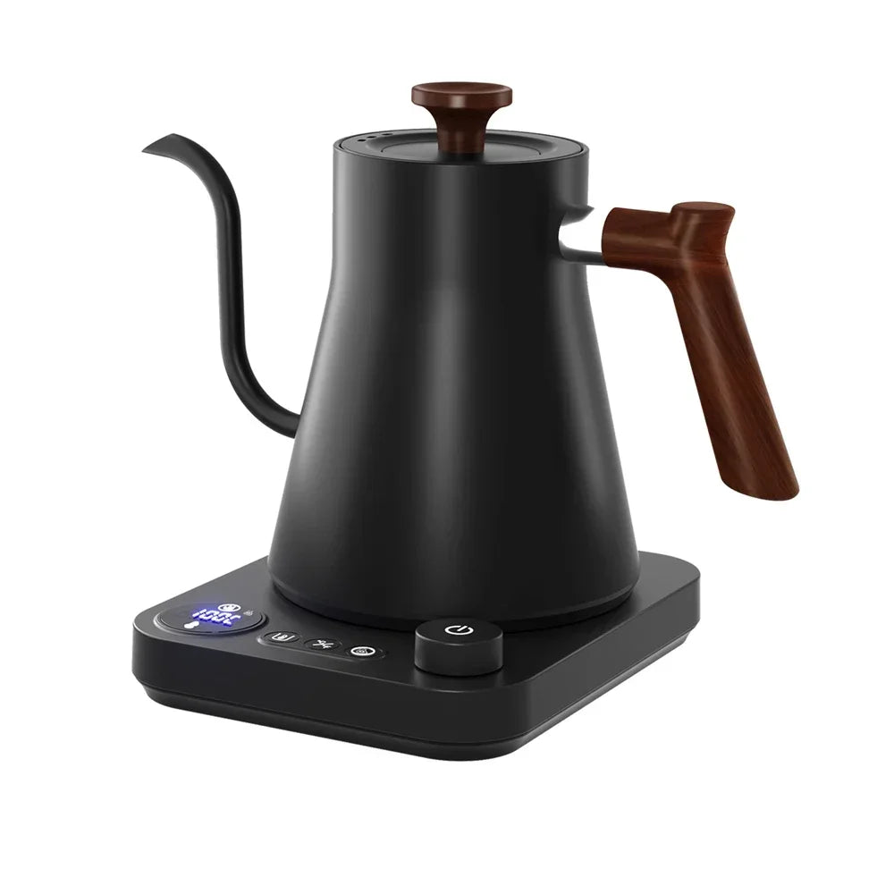 New Electric Kettle Small Portable Travel Kettl Coffee Gooseneck Electric Kittle Kettle Stainless Steel - black / CN