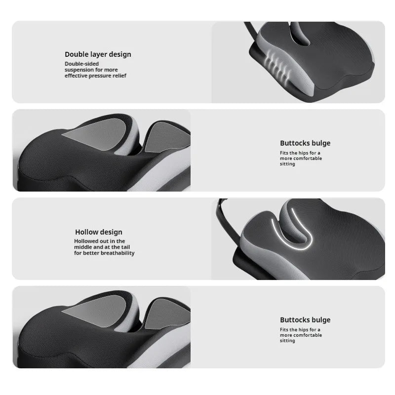 Office Chair Memory Foam Cushion Auto Seat Pad Butt Support Beautiful Hiney Hemorrhoid Relief Breathable Cushion