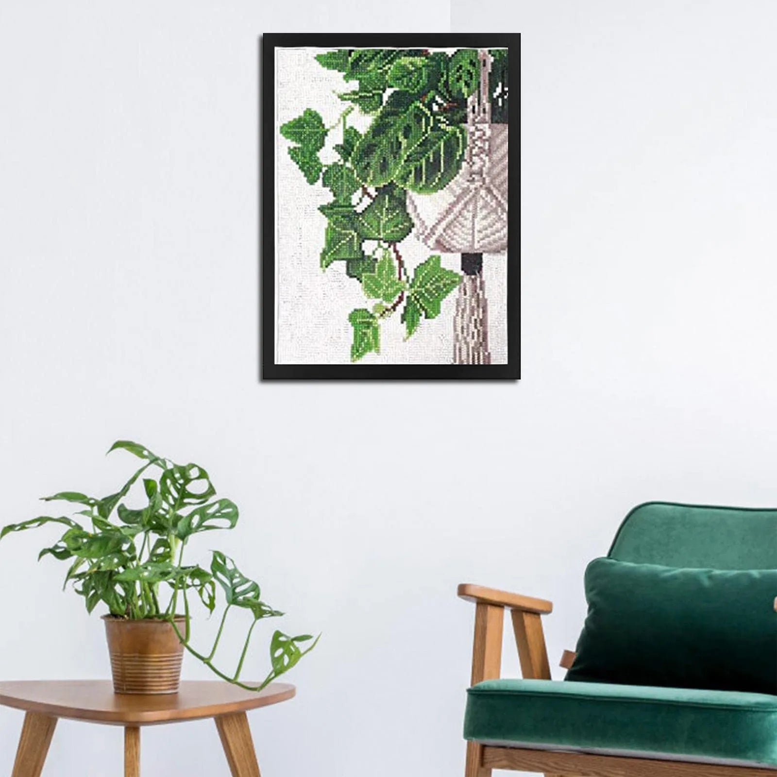 25x35CM Magnetic Photo Frame Diamond Art Frame PVC Black Painting Pictures Certificates Display Frame Home Office Wall