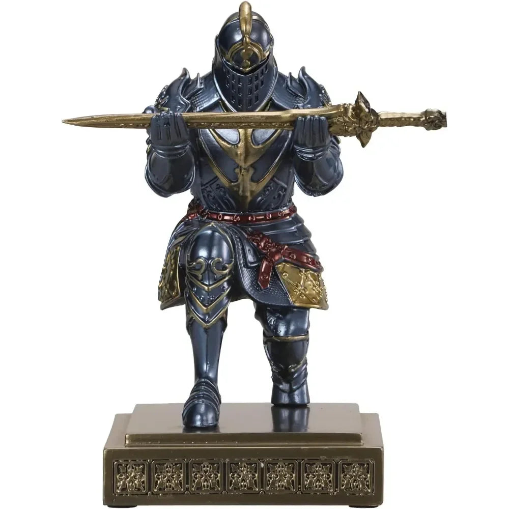 Knight pen holder desk Knight Statue Decoration Office desk decoration for men inspirational teacher desk decoration