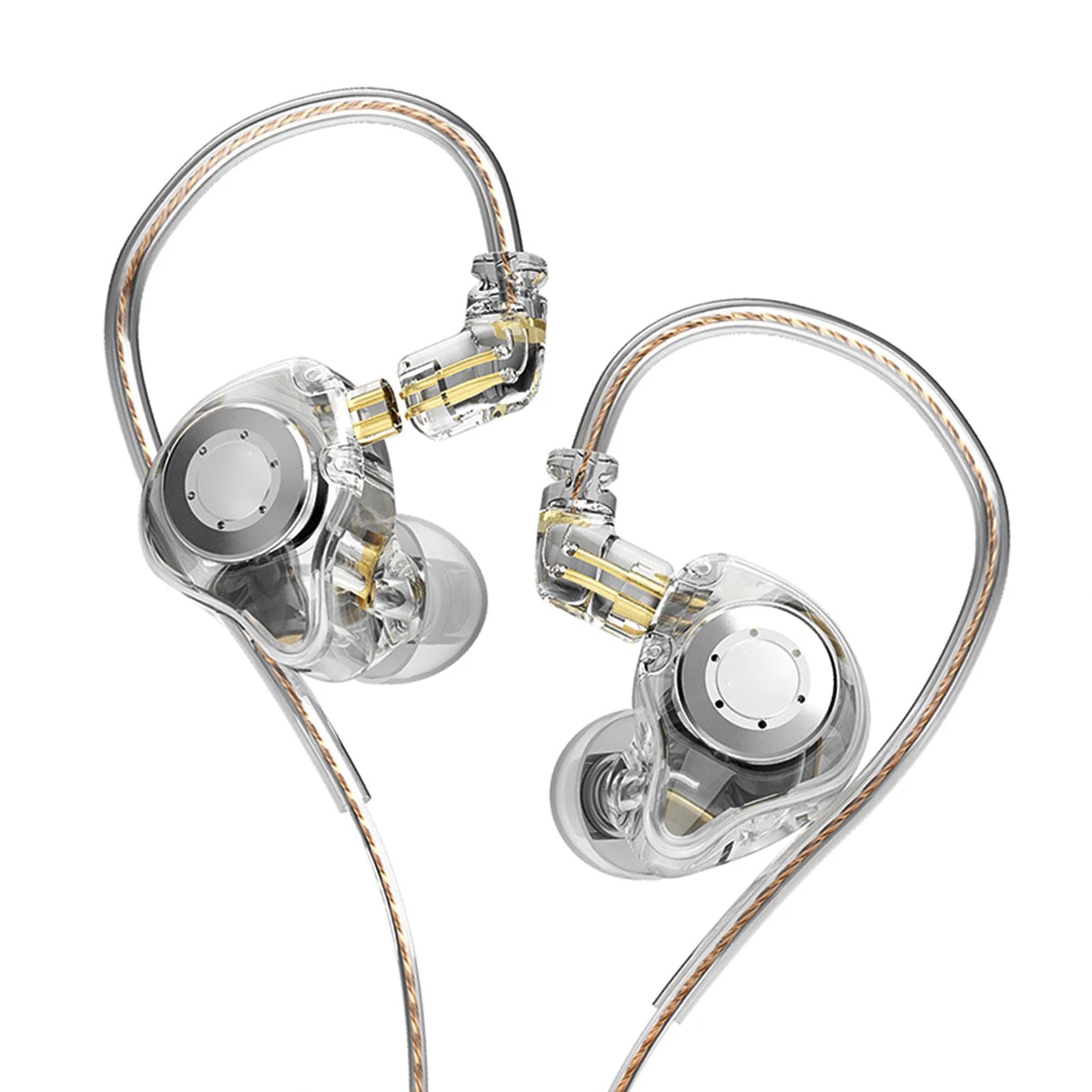 In-Ear Stage Monitor Headphone Dual Magnetic Dynamic Unit Earphone Shock Bass Earbuds with 0.75mm Detachable Cable