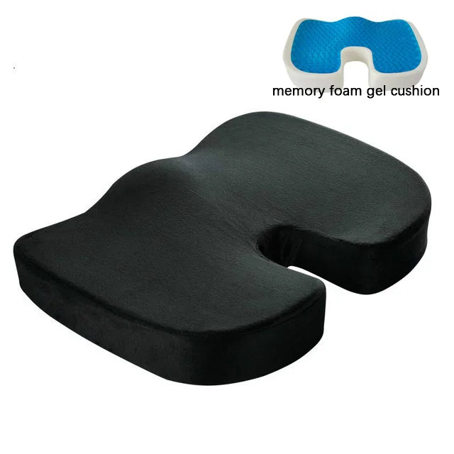 Office Chair Cushion Seat Pad Memory Foam Car Seat Cushion Orthopedic Hemorrhoid Pillow Gel Seat Cushions for Chairs