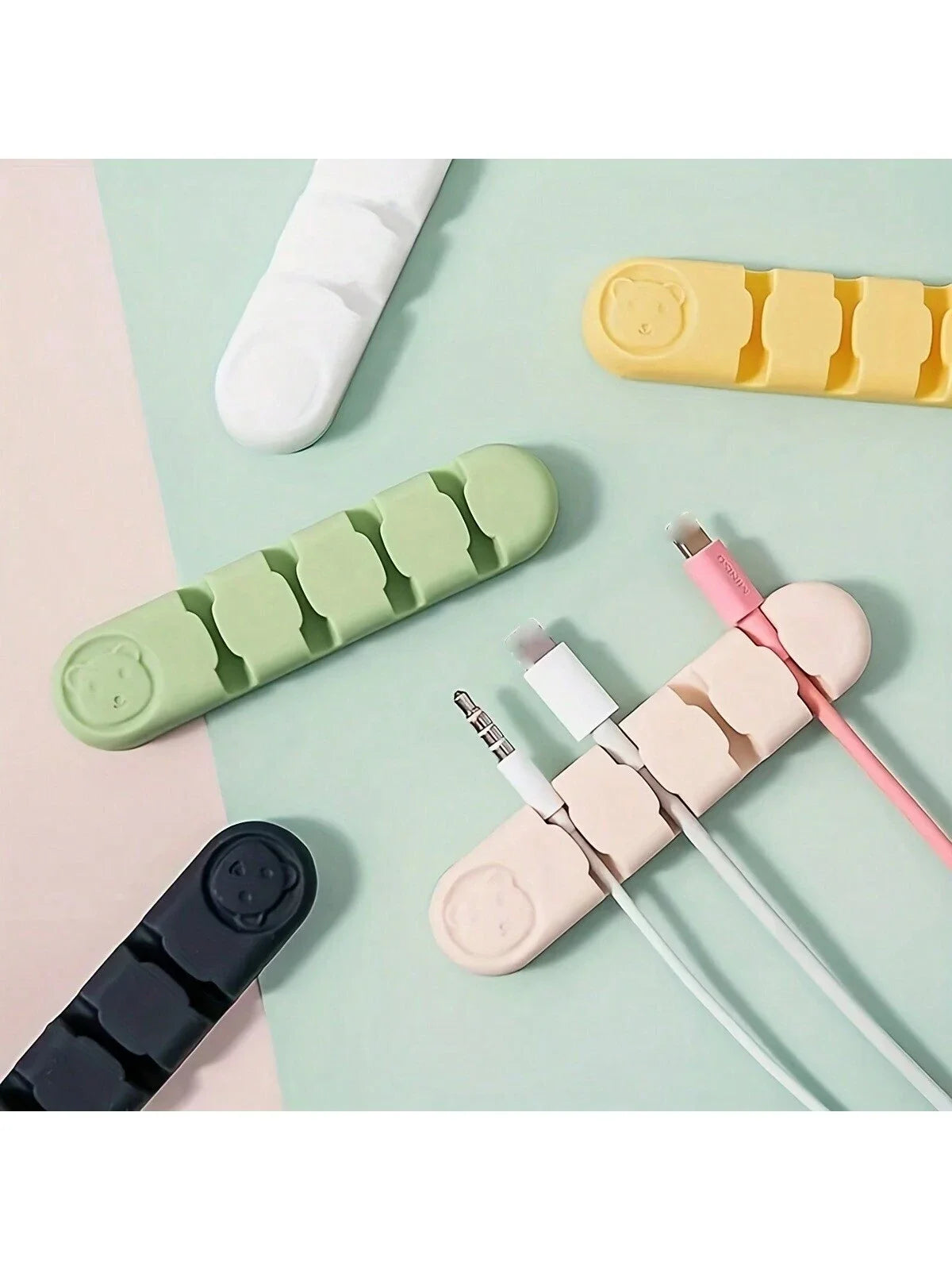 Desk Cable Organizer for Charging Cables and Hubs - Keep Desk Clutter-Free - Pink-1pcs / United States