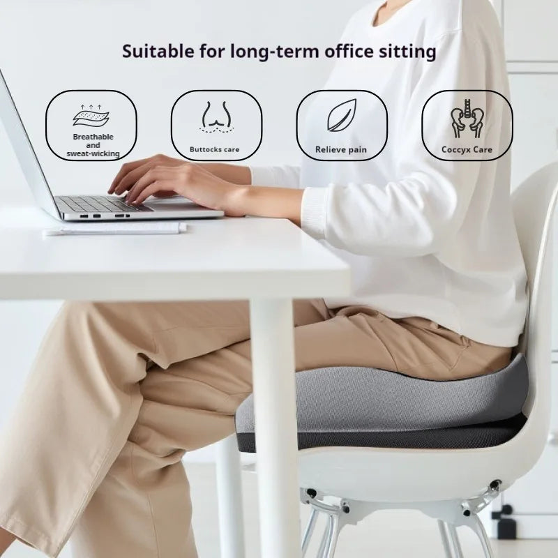 Office Chair Memory Foam Cushion Auto Seat Pad Butt Support Beautiful Hiney Hemorrhoid Relief Breathable Cushion