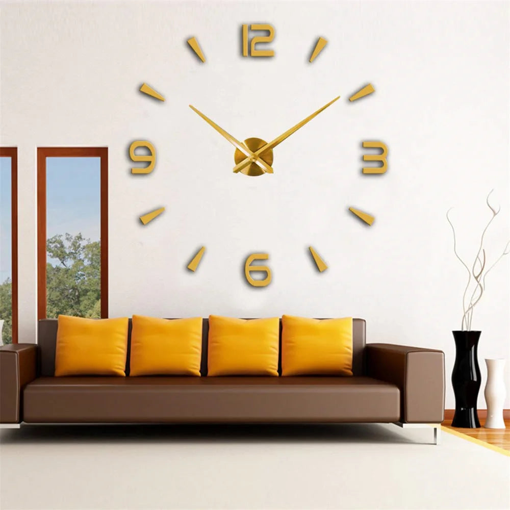 Large 3D Wall Clock Luminous Classic Wall Clocks DIY Digital Clock Wall Watches Stickers Silent Clock for Home Living