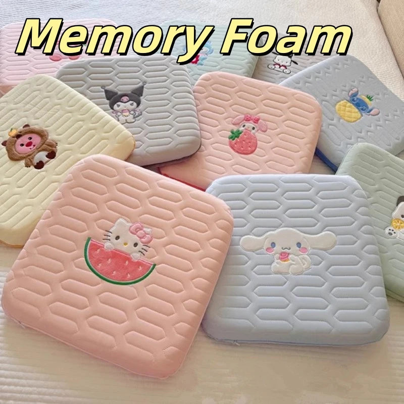 Memory Foam Ice Silk Comfortable Sitting Cushion Kuromi My Melody Cinnamoroll Seat Cushion Chair Floor High Quality