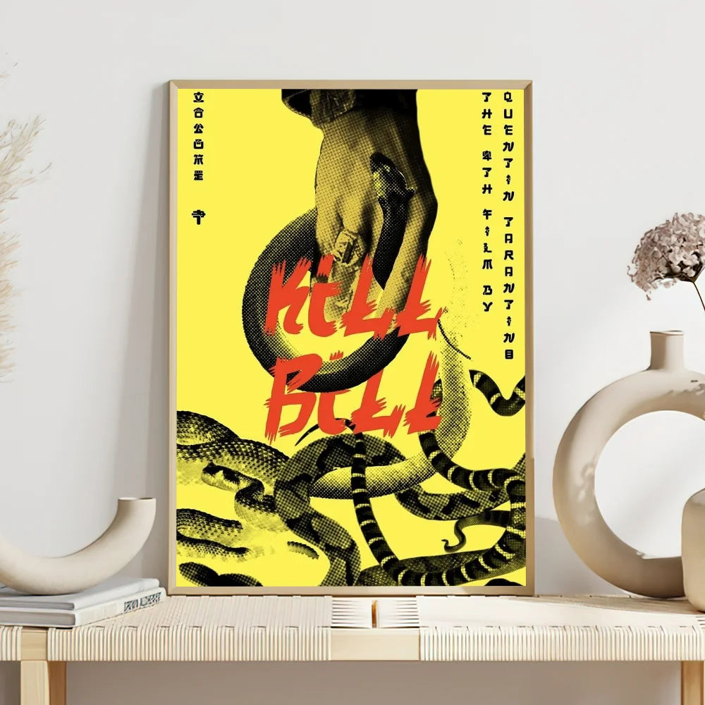 Moive Kill Bill Poster Self Adhesive Painting Living Room Office Decoration Bedroom Home Wall Sticker Prints - 30X40cm