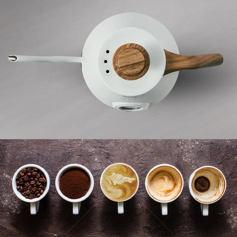 110V/220V Retro Electric Kettle 1.0L Gooseneck Slender Mouth Teapot Hand Brew Coffee Pot Quick Heating Kettle