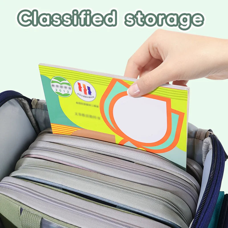 Huajie A4 Document Bag Transparent Large Opening File Bag Zipper-Type Large Capacity Document Storage Bag Tote Bag