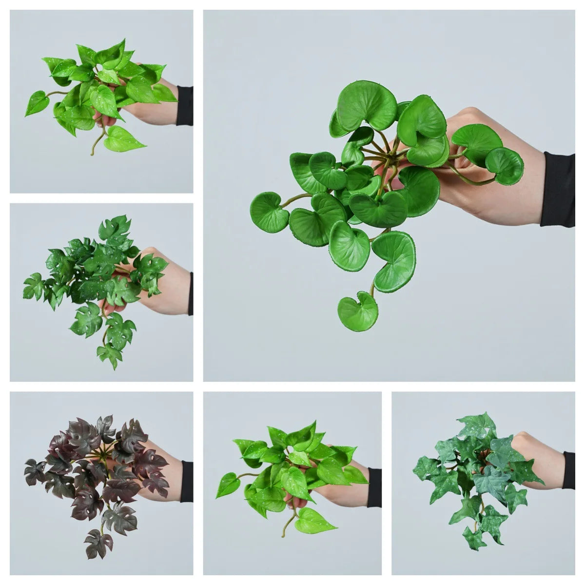 17CM Artificial Plant Mini Bouquets Copper Coin Grass Soft Rubber False Green Plants Wall Hung for Home Office Garden
