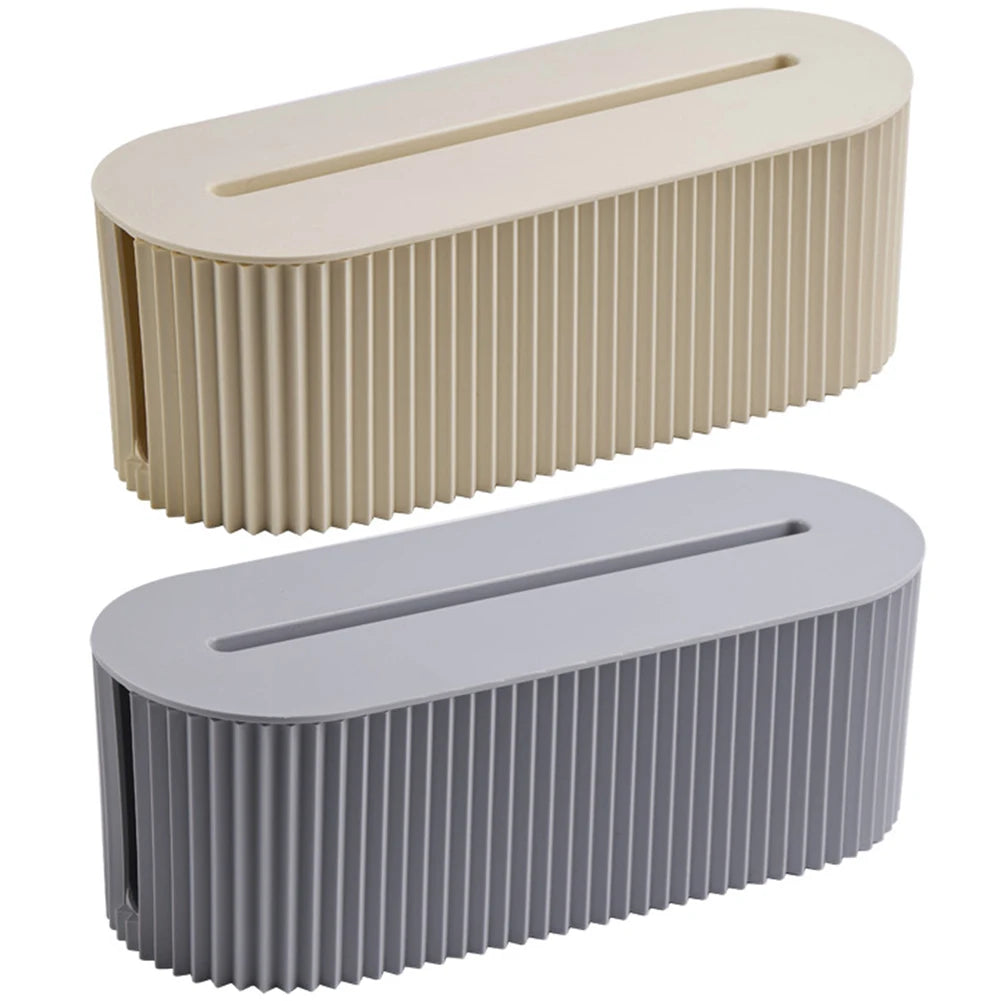 Cable Tidy Box Cable Management Box Large Capacity Desktop Cord Organizer with Lid Cable Organizer Box for Hiding Messy