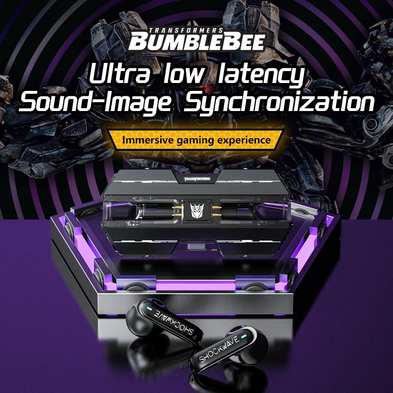 Ship From US Transformers TF-T01 Gaming Earphones Bluetooth 5.4 ENC Noise Reduction Headphones HD Call Music Earbuds