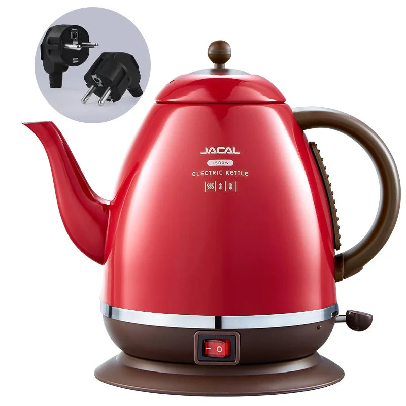 1500ml Electric Kettle Household Quick Boiling Kettle Long Spout Tea Kettle Retro Automatic Thermos Kettle Kitchen Tool