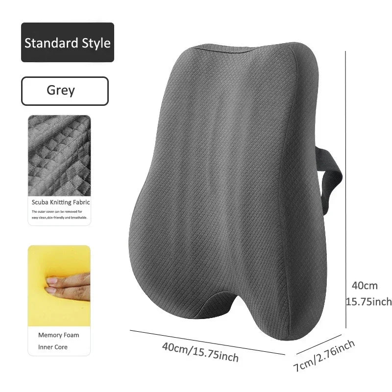 Orthopedic Memory Foam Seat Cushion Set Coccyx Support Cushion Office Chair Waist Back Lumbar Car Seat Hip Massage Pad