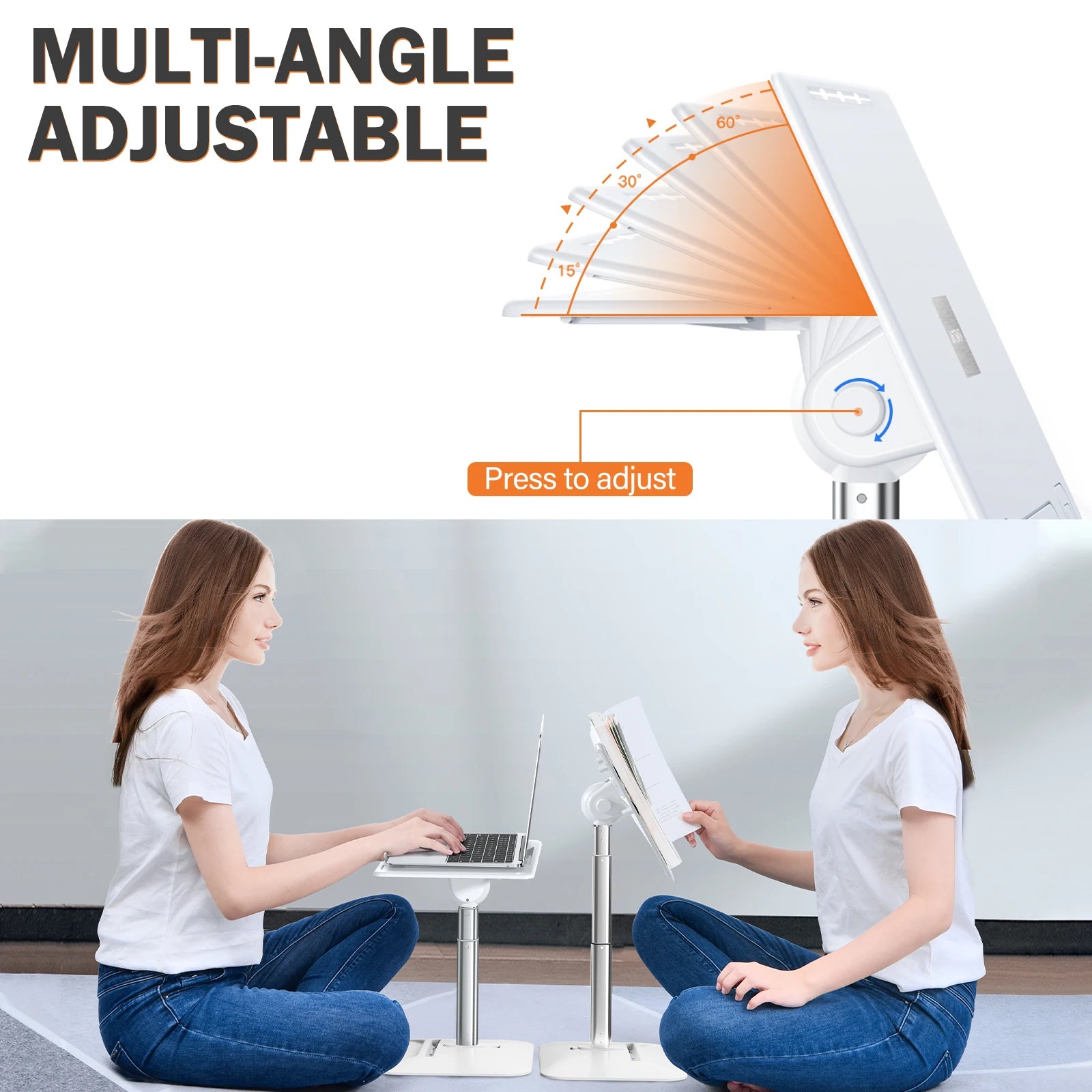 Eary Portable Laptop Stand for Desk Adjustable Height Holder for Macbook Air Pro Stable Stand Gifts for Girls Mom