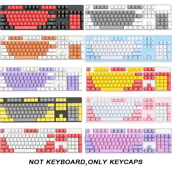 104pcs ABS Universal Mechanical Keyboard Keycaps Ergonomic Blank Keycaps For Cherry MX Keyboard Replacement OEM Backlit